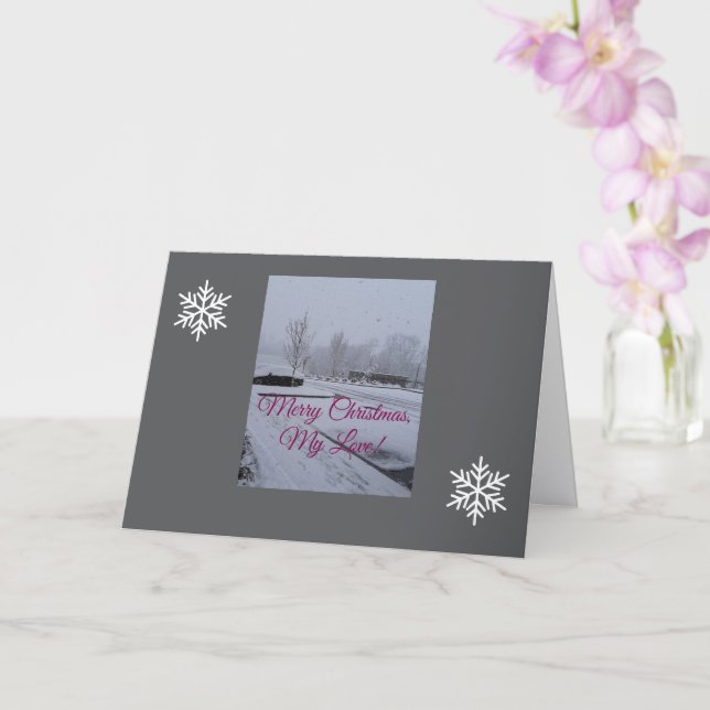 Feliz Natal, Meu Amor, Cartão de Saudação Dobrado (Orquídea)