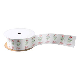 Feliz Natal Mistletoe Satin Ribbon