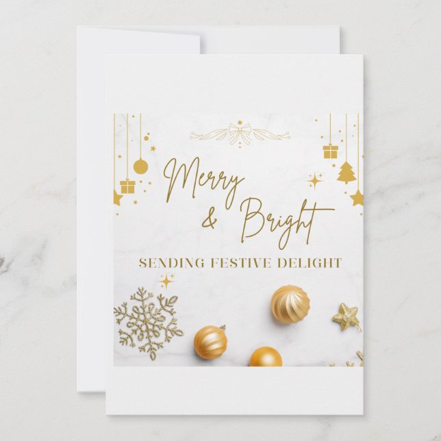 Feliz Natal! Modelo de Cartão de Férias (Frente)