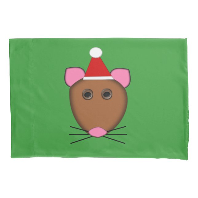 Feliz Natal Mouse Pillowcase (Frente)