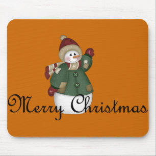 Feliz Natal Mousepad vestido boneco de neve