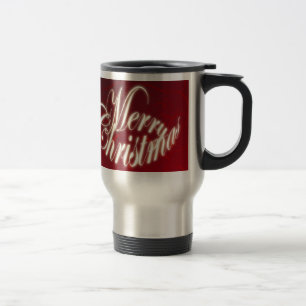 Feliz Natal na Caneca de viagem Vermelha