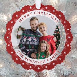 Feliz Natal Na moda Moderno e Elegante Foto Vermel