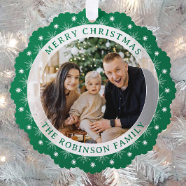 Feliz Natal Na moda Moderno Elegante Foto Verde