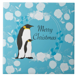 feliz natal, natal,pinguim,flores,azul,