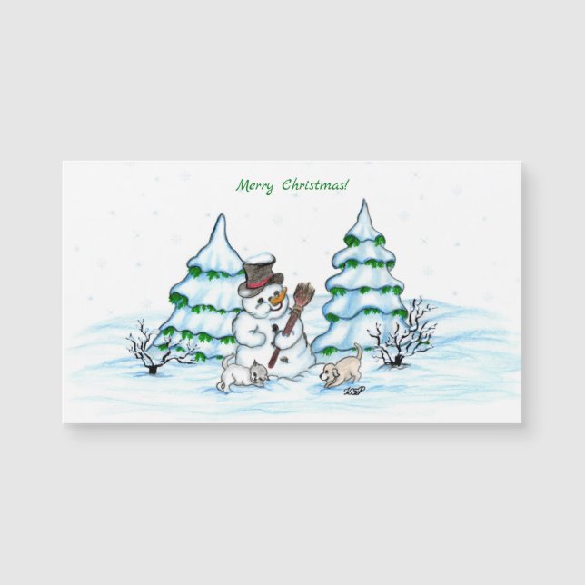 Feliz Natal! Neve com Cat e Puppy (Frente)