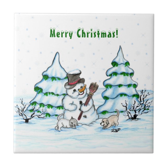 Feliz Natal! Neve com Cat e Puppy (Frente)