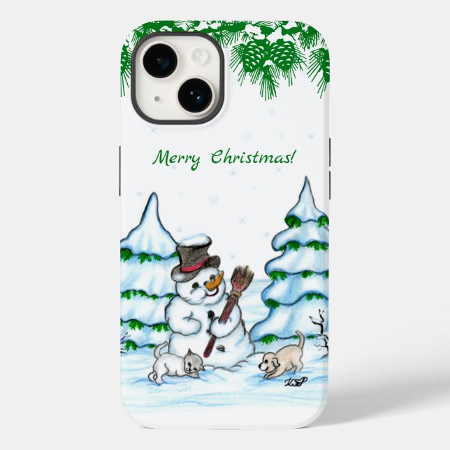Feliz Natal! Neve com Cat e Puppy (Verso)