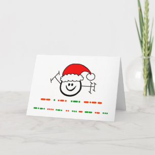 Feliz Natal no Morse Code Feliz Cartão de Presença