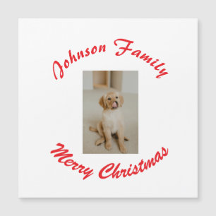 feliz natal nome da família vermelha pet foto anim