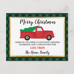 Feliz Natal Obrigado Cartões Feriados Caminhão V
