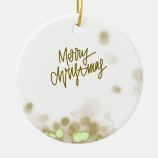 Feliz Natal - Ornamento de Cerâmica Elegante