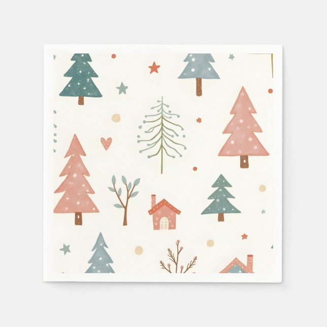 Feliz Natal! Os guardanapos de Natal. (Frente)