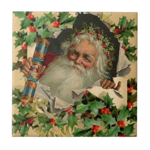 Feliz Natal Pai Natal Claus Antiquado clássico