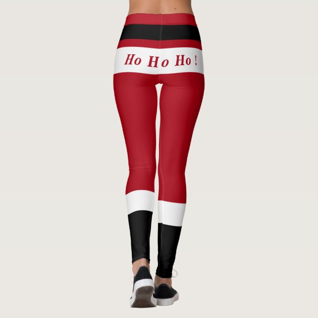 Feliz Natal Papai Noel Leggings Engraçado (Verso)