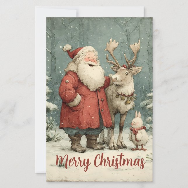 Feliz Natal Papais noeis e Reindeer (Frente)