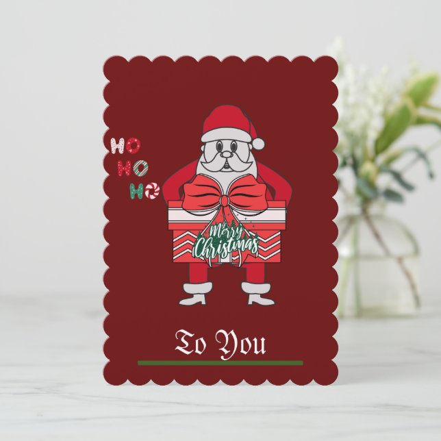 Feliz Natal Papais noeis Férias de Natal (Em pé/Frente)