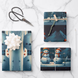 Feliz Natal - Papel de embrulho festivo