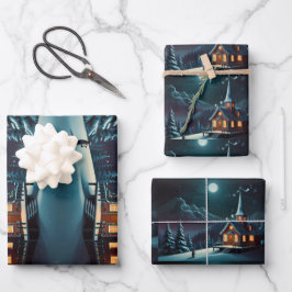 Feliz Natal - Papel de embrulho festivo