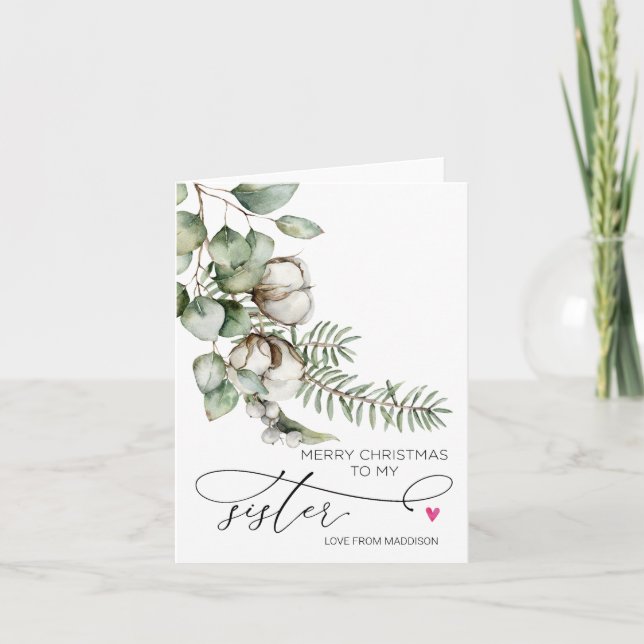 Feliz Natal Para A Irmã Do Cartão Irmão (Frente)