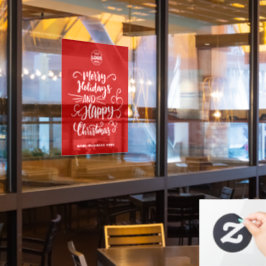 Feliz Natal para Caligrafia Vermelha Adicionar seu