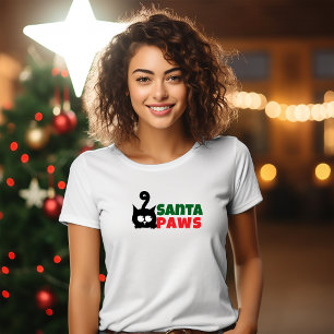 Feliz Natal para Mães Felinas Camiseta Vermelha Di