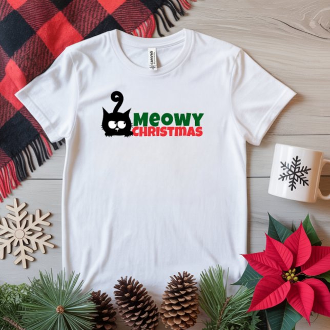 Feliz Natal para mães felinas Camiseta vermelha en (Criador carregado)