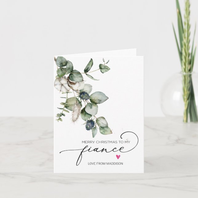 Feliz Natal para o Fiancé do Cartão Namorada (Frente)