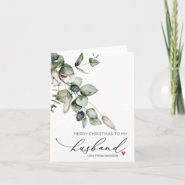 Feliz Natal para o Marido do Cartão Esposa (Frente)
