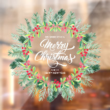 Feliz Natal Pine Berries Wreath