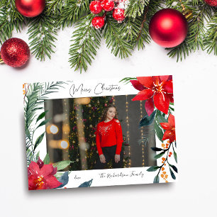 Feliz Natal Poinsettia Foto
