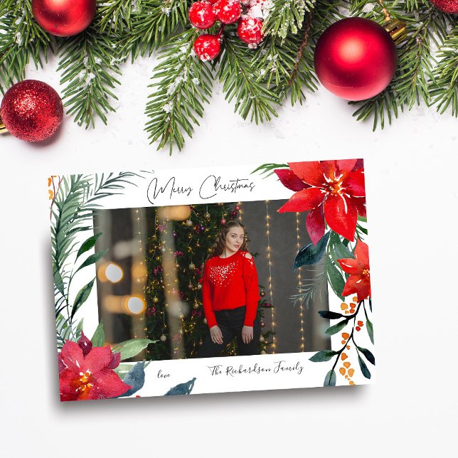 Feliz Natal Poinsettia Foto (Criador carregado)