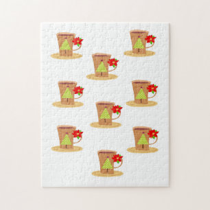 Feliz Natal Quebra-cabeça de Mugs de Natal