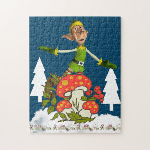 Feliz Natal Quebra-cabeça De Natal Elf, ABC