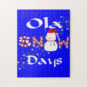 Feliz Natal Quebra-cabeça Natal Snowman Dias