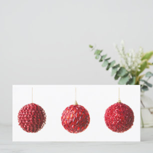 Feliz Natal Red Balls com texto