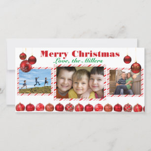 Feliz Natal Red Bults Três Cartões com fotos