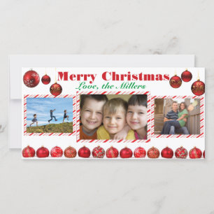 Feliz Natal Red Bults Três Cartões com fotos