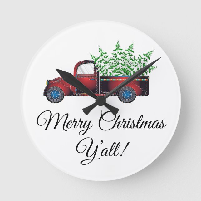 Feliz Natal, Relógio de Parede Acrílica (Frente)