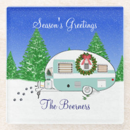 Feliz Natal Retro Camper Trailer