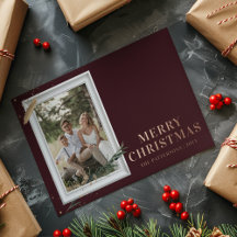 Feliz Natal Simples Fotografia Elegante Moderna