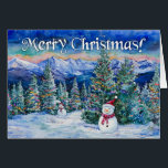 Feliz Natal Snowman - Cartão de Arte de 5" x 7"<br><div class="desc">Eu adoro criar trabalho de arte digitalmente usando o Procreate no meu iPad, e o meu tablet Wacom na minha área de trabalho do Windows. Eu também sou um fotógrafo amador, que gosta de estilizar digitalmente minhas fotografias, assim como um artista Gyotaku. Recentemente adicionei trabalhos de arte de aquarela, como...</div>