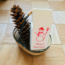 Feliz Natal Snowman Xmas Vermelho Café Torrado