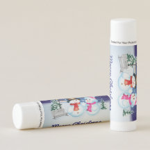 Feliz Natal Snowmen Lip Balm