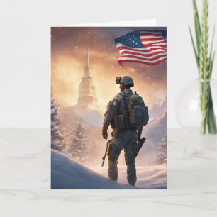 Feliz Natal Soldado - Cartão de Saudação Dobrado