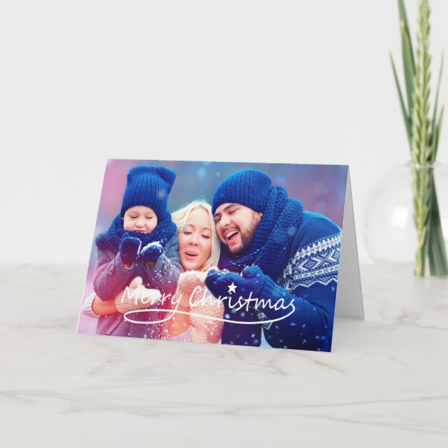 Feliz Natal Star | Placa de cartões de natal (Frente)