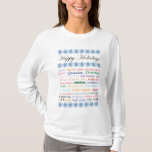 Feliz Natal, Suéter de Camisa<br><div class="desc">Há pelo menos 28 feriados em dezembro. Agora, podem oferecer bons desejos a todos.</div>
