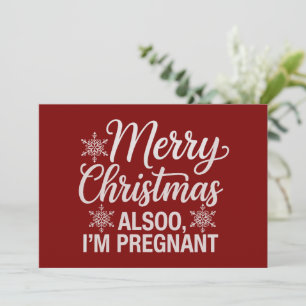 Feliz Natal Também Estou Grávida Anúncio de Bebê