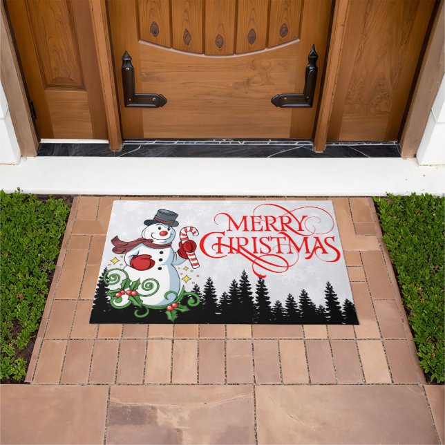 "Feliz Natal" Tapete de Entrada Interno e Externo (Ar livre)