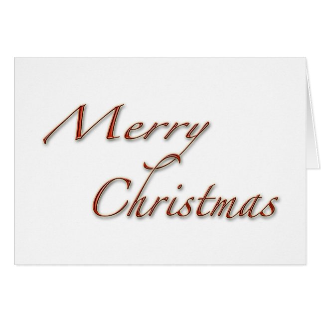 Feliz Natal - Texto Vermelho sobre o Cartão de Sau (Frente Horizontal)